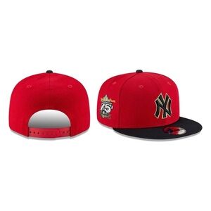 NEW ERA - MLB Baseball Hat - New York Yankees 9FIFTY Snapback Cap - Red / Black